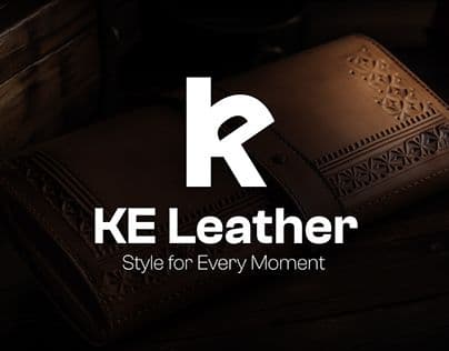 KE Leather Logo Design