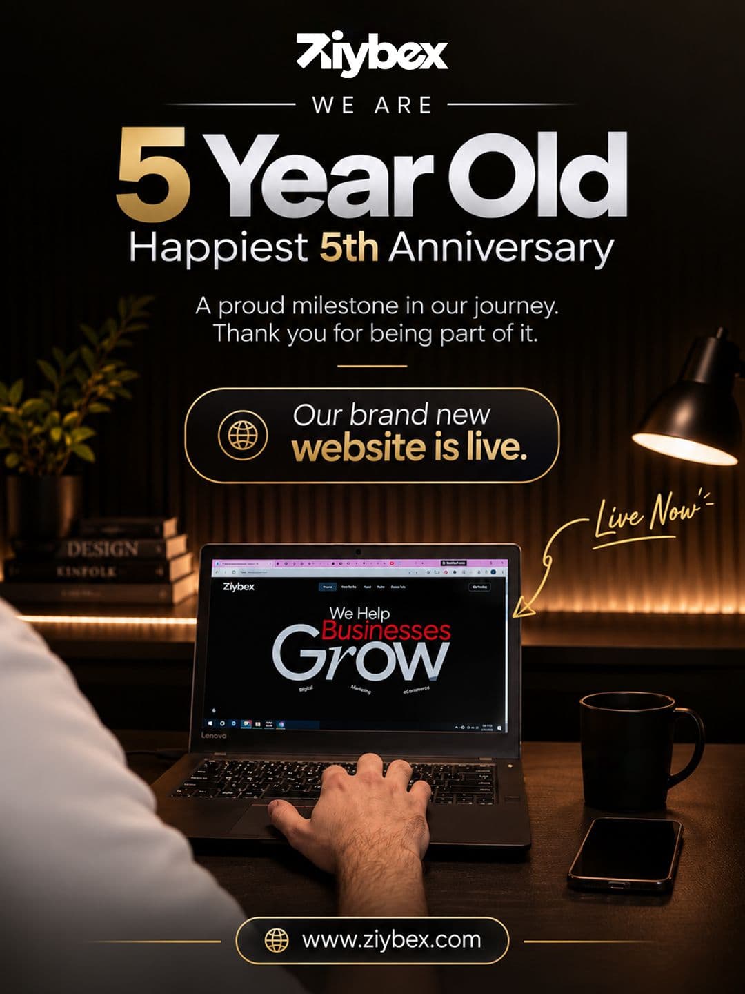 Ziybex Celebrates 5 Years of Creativity, Growth, and Trust.