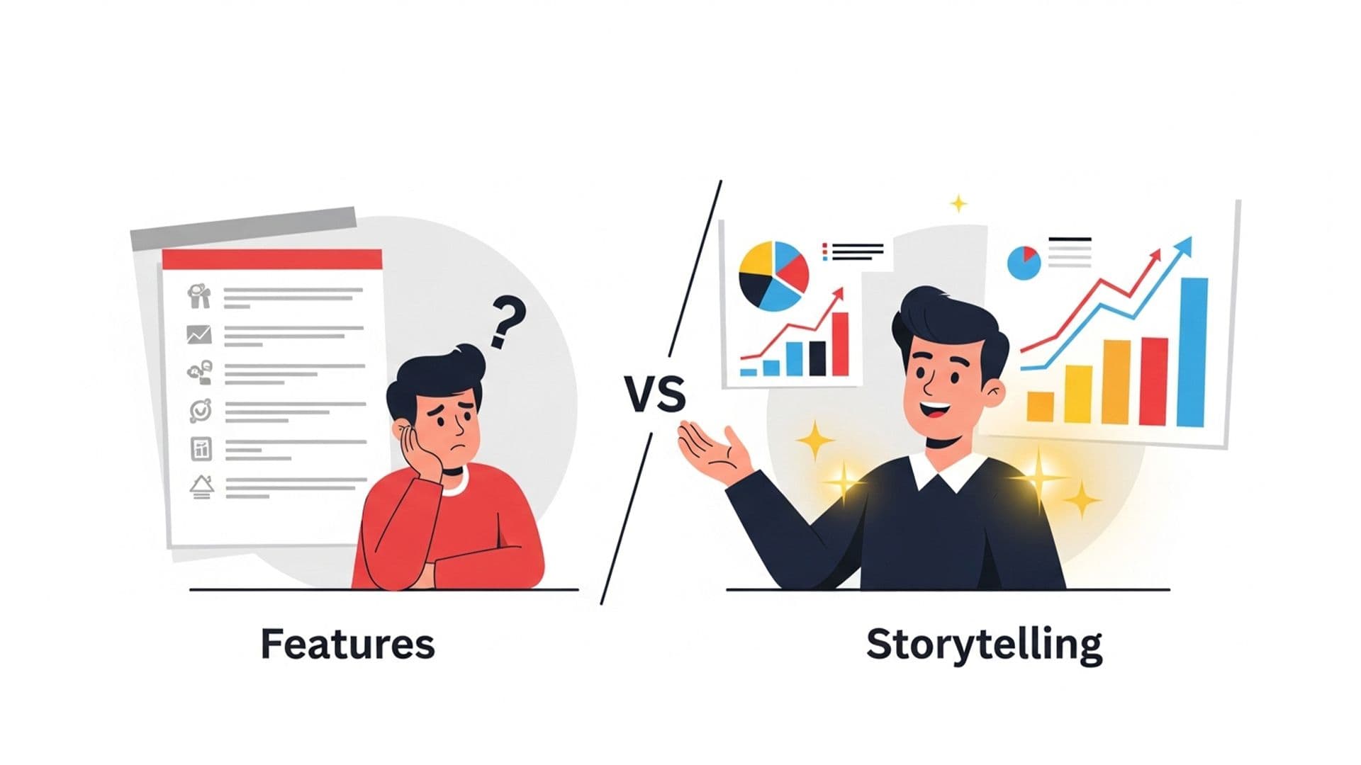 Stop Selling Features, Start Sharing Stories That Get Results